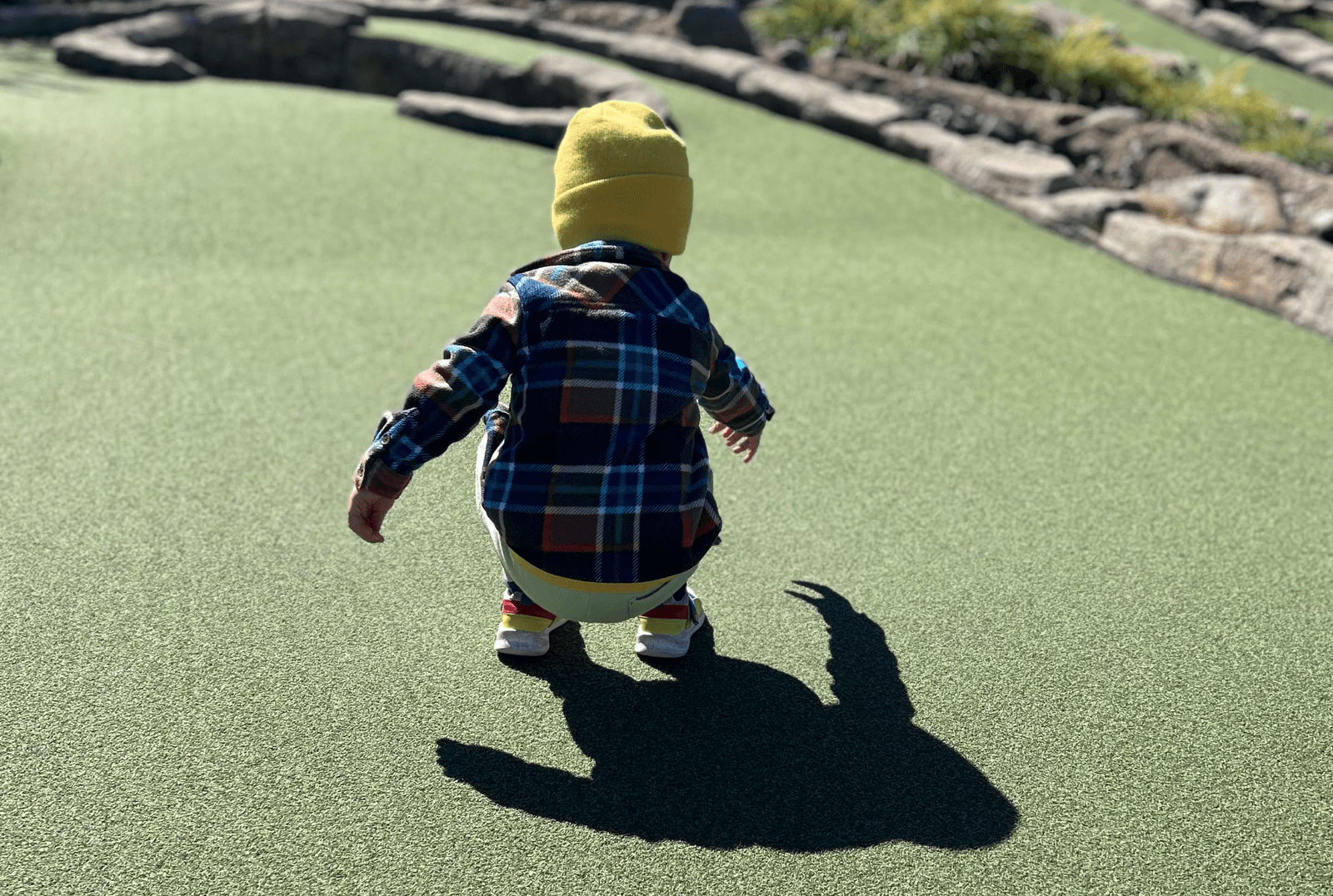 Practicing putting